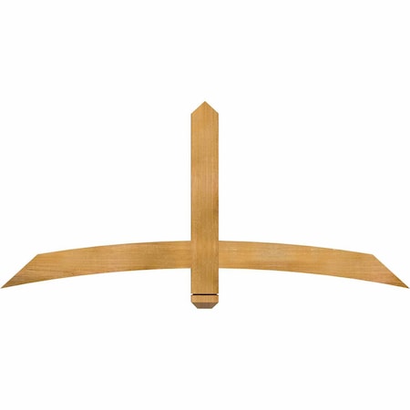 Ekena Millwork Bellingham Rough Sawn Timber Gable Bracket, Western Red Cedar, 60"W x 27"H x 2"D x 4"F, 11/12 Pitch GBW060X27X0204BEL00RWR